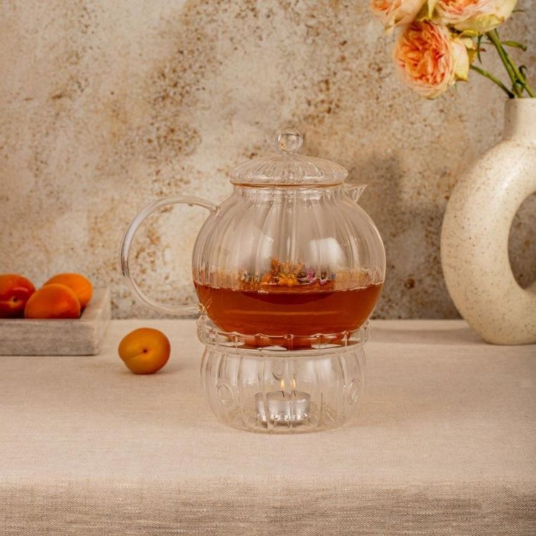 Homla, Senza, zaparzacz, szklany z podgrzewaczem, 1l