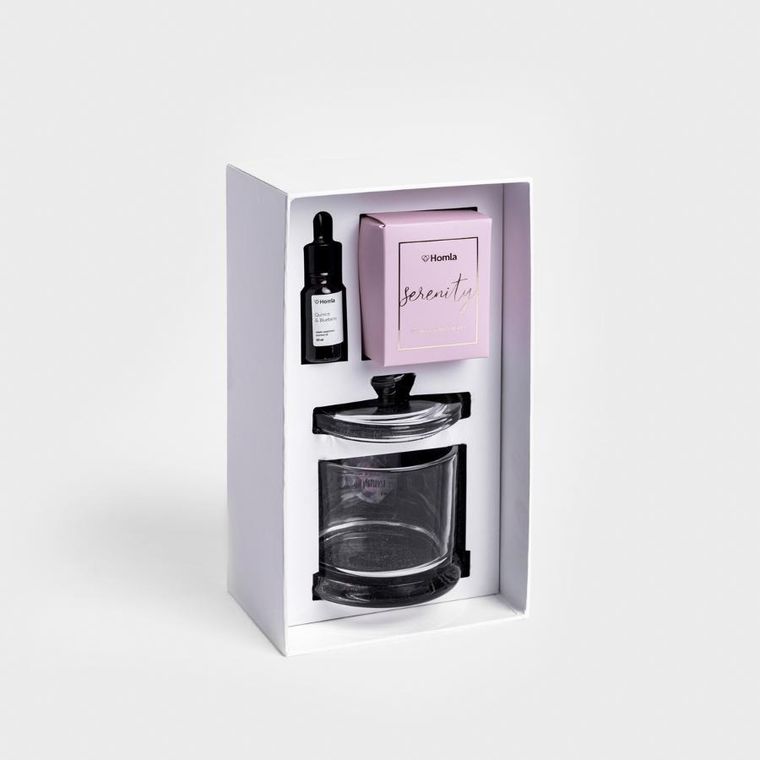 Homla, Serenity, zestaw zapachowy, Quinice & Blueberry, 210 g + 10 ml