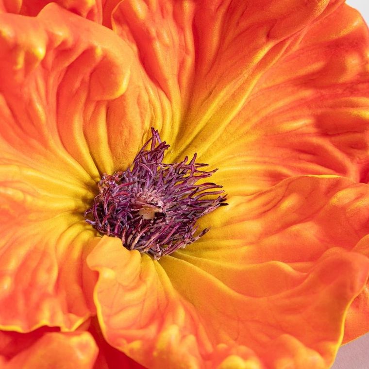 Homla, Slava, gałązka sztuczna, kwiat pomarańczowy, 85 cm