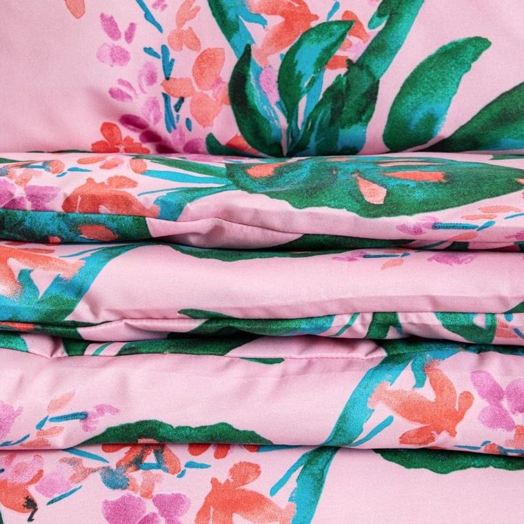 Homla, Solena, pościel, z mikrofibry w liście, 200-220cm