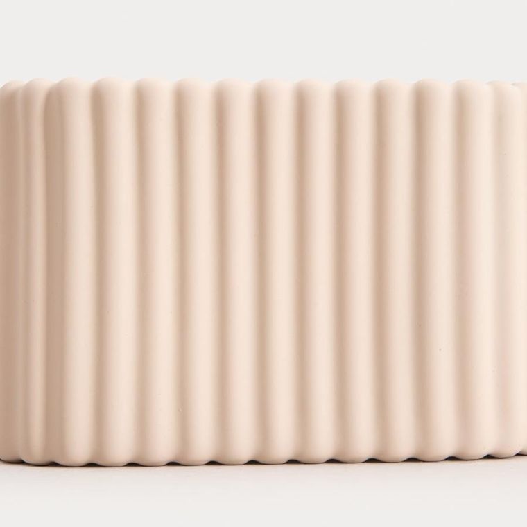 Homla, Solvani, kubek łazienkowy, beżowy, 13,9-6,7-8,8 cm