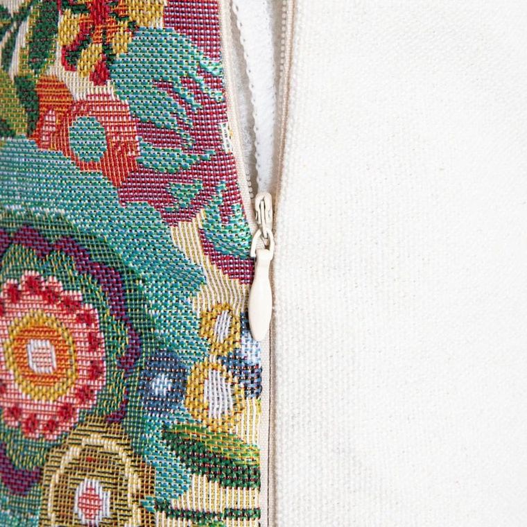 Homla, Tapan, poszewka, żakardowa bogato zdobiona w kwiaty, 45-45 cm