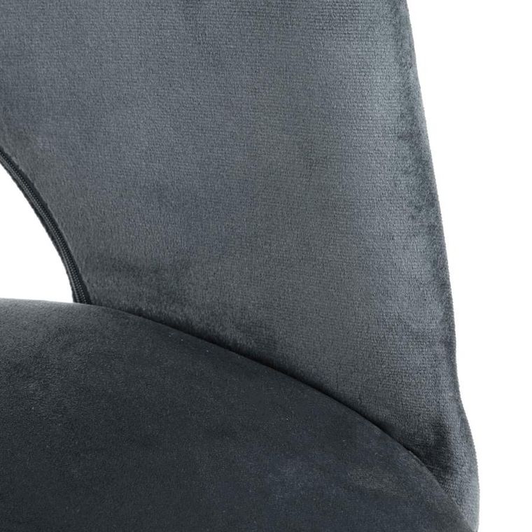 Homla, Tercio, Krzesło welurowe szare, 47-55-77 cm, 870984