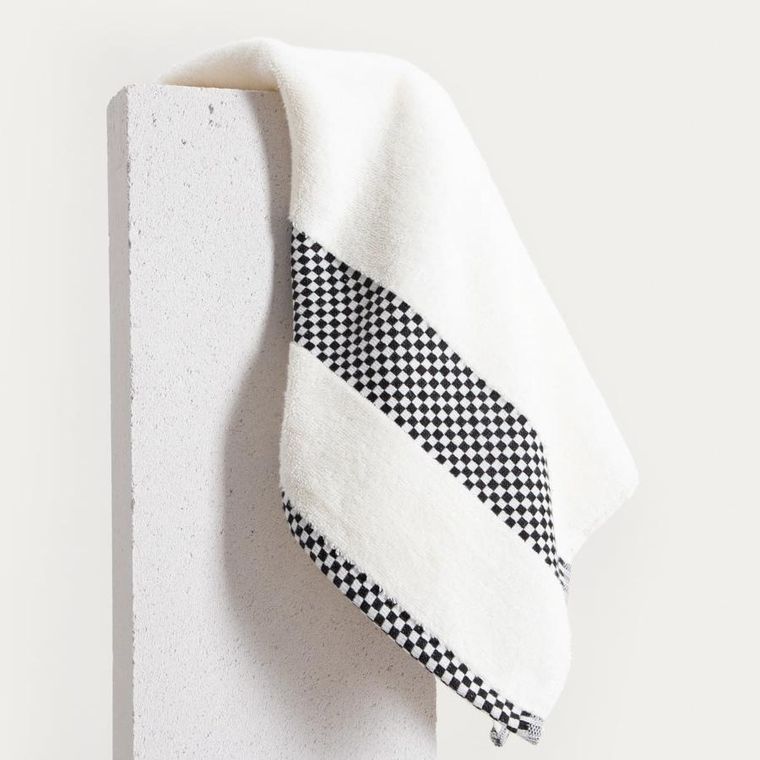Homla, Tiva, ręcznik, z czarną kratką, 50-90 cm