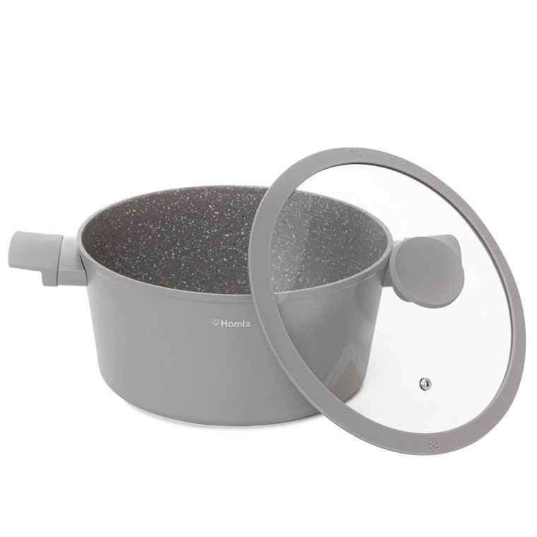 Homla, Tristan, zestaw garnków, szary, 6 elementów