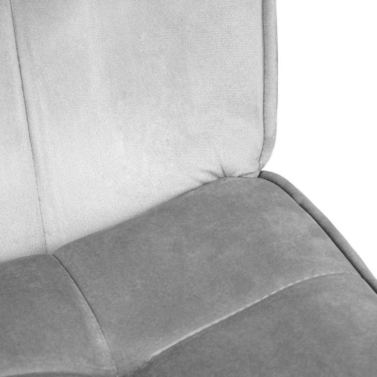Homla, Vinnis, Fotel z podnóżkiem szary, 96-69-82 cm, 856681