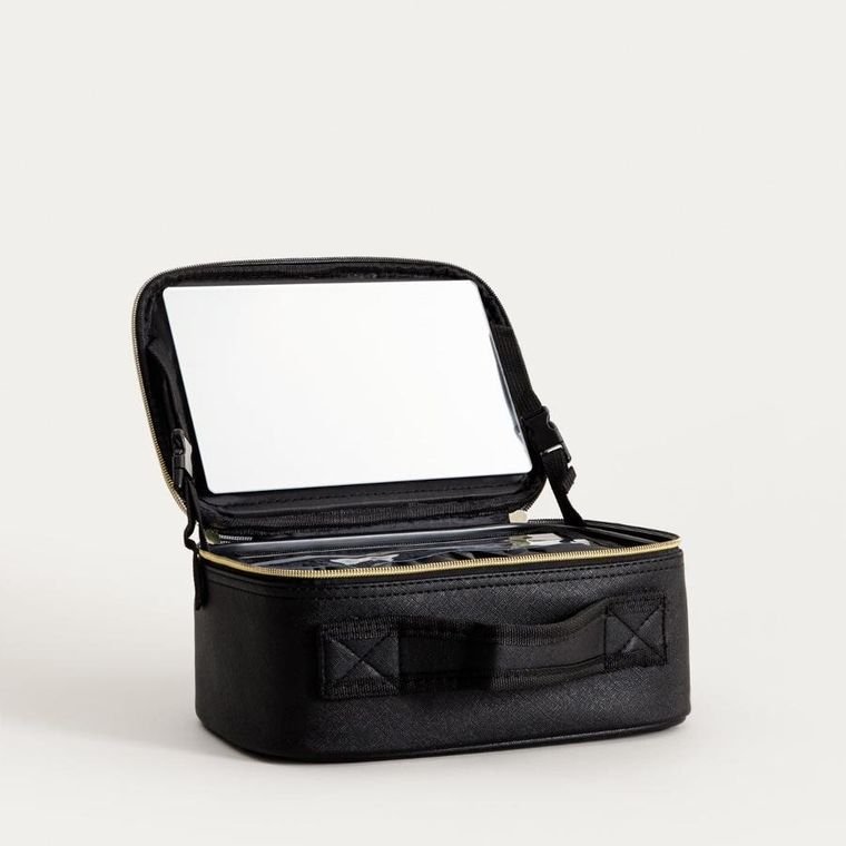 Homla, Voyelle, kosmetyczka, z lustrem i przegrodami, 24,5-18,5-11 cm