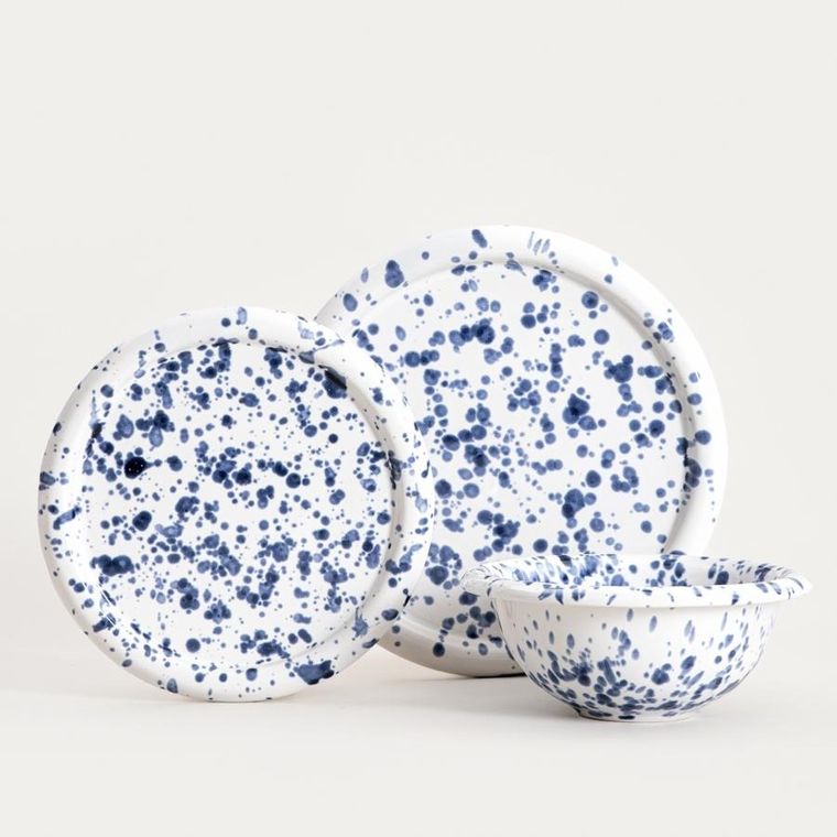 Homla, Wilora, miska, nakrapiana granatowa, 18-7 cm