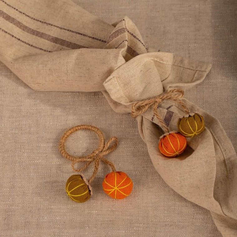 Homla, Zucca, zestaw pierścieni, na serwetki, z dyniami, 2 szt.