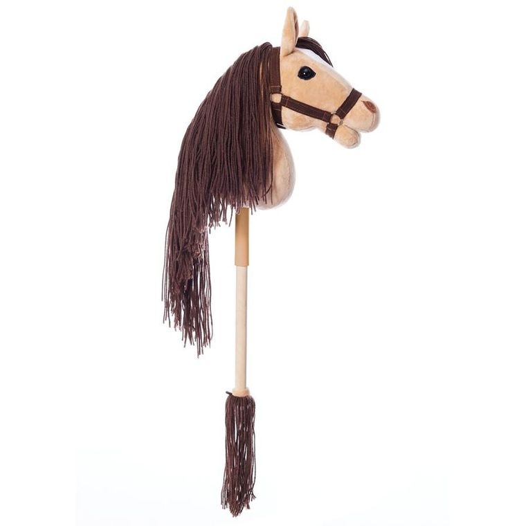 Hoppihorse, Hobby Horse, konik na kiju, A3, długowłosy, beżowy