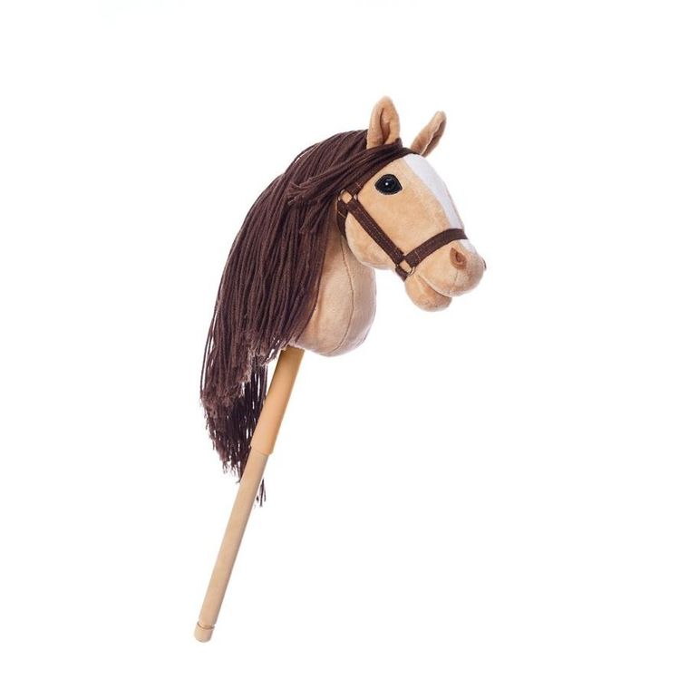 Hoppihorse, Hobby Horse, konik na kiju, A4, długowłosy, beżowy