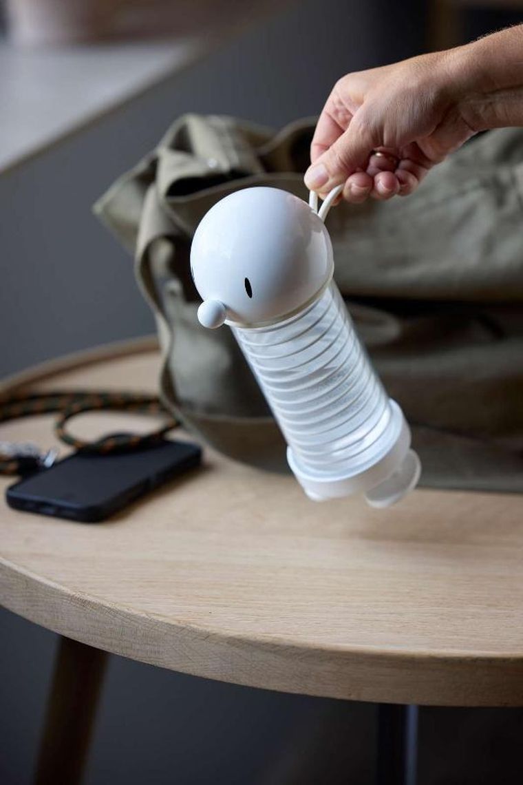 Hoptimist, butelka na wodę, biała, 400 ml