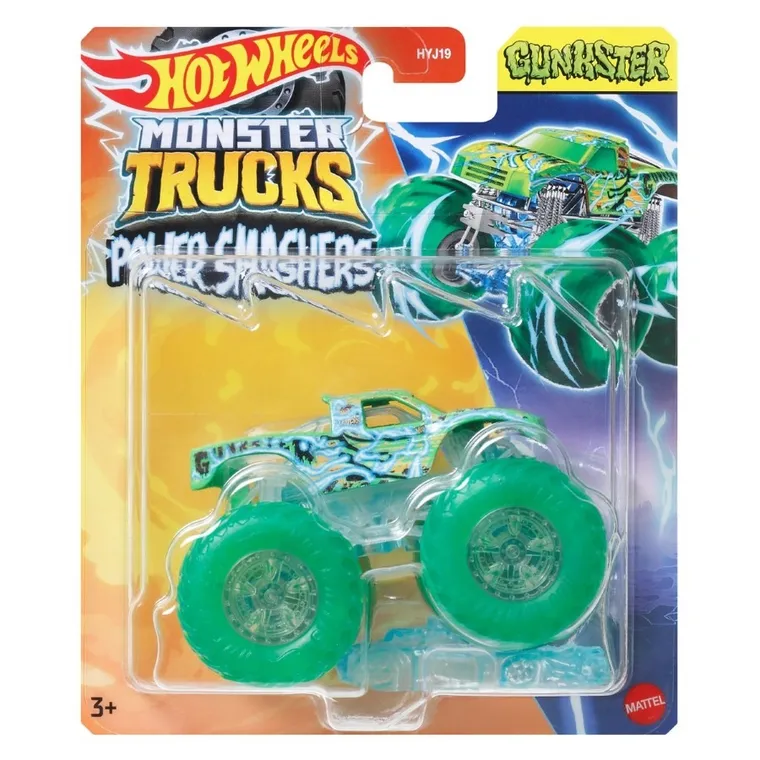 Hot Wheels, Monster Trucks Power Smashers, pojazd, skala 1:64, 1 szt.