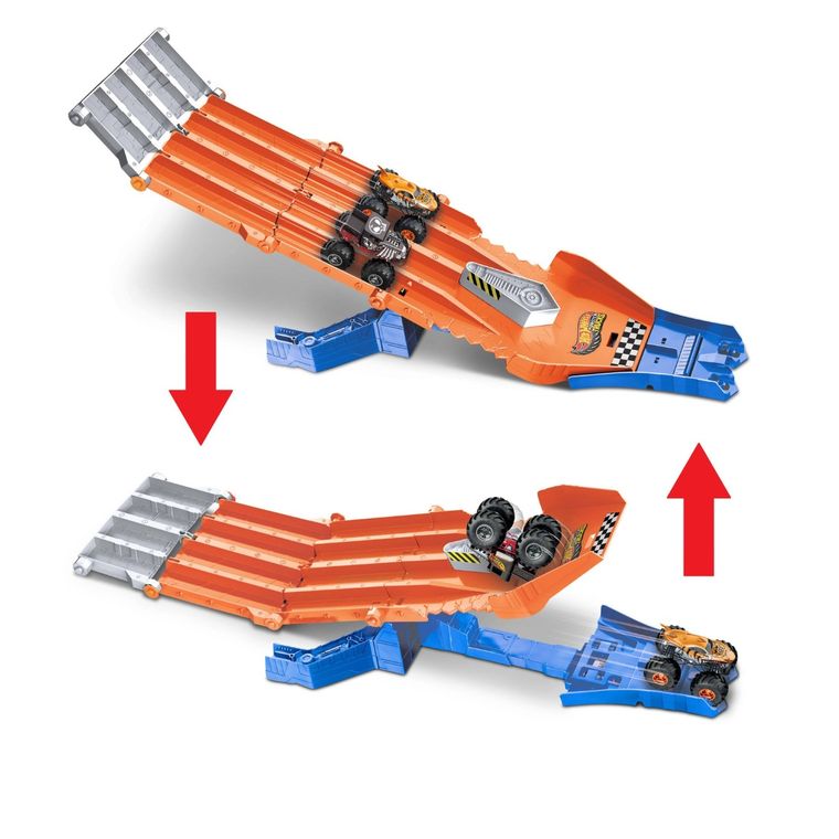 Hot Wheels, Monster Trucks, Wyścig z demolką, zestaw z autem