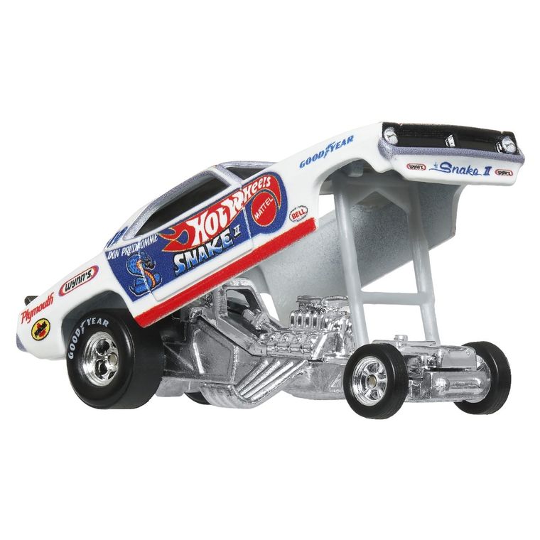 Hot Wheels, Premium, Kultowe auta, '72 Plymouth CUDA FC & Rob'N Pinks, zestaw 2 pojazdów, 1:64, JBL01