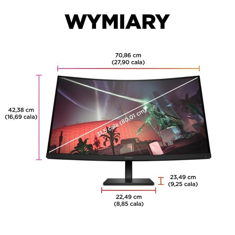 HP, OMEN 32c, monitor QHD, 32", 165Hz
