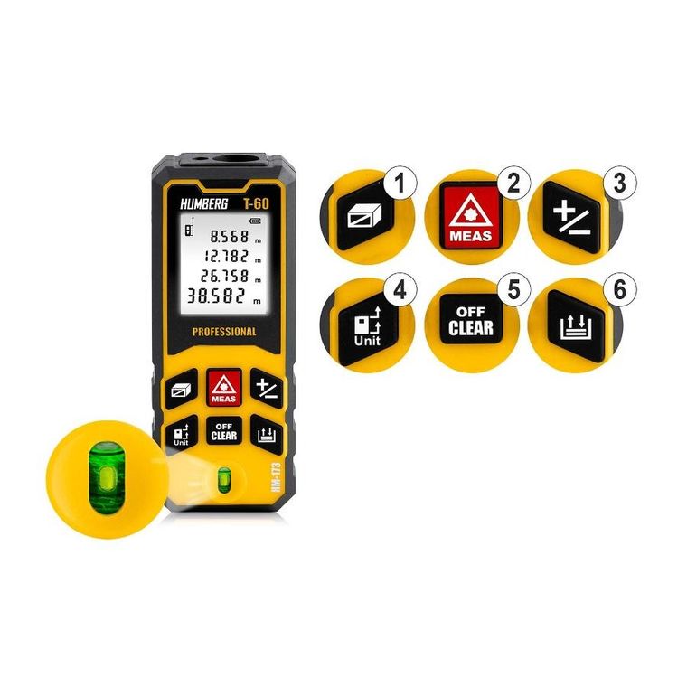 Humberg, dalmierz laserowy, 60 m, HM-173