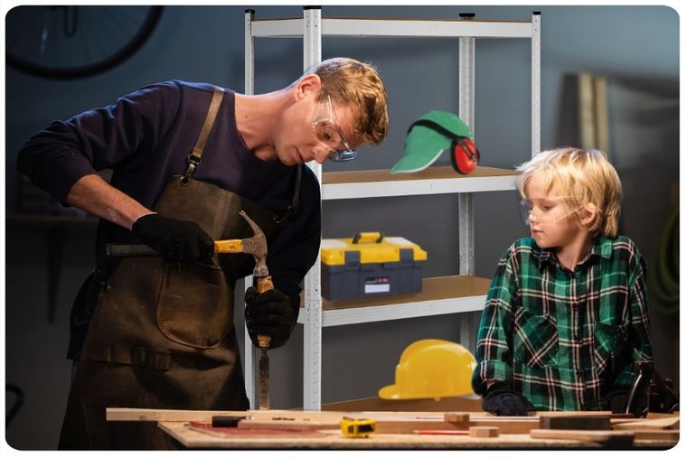 Humberg, regał metalowy, magazynowy, 180-90-30 cm, 875 kg, biały