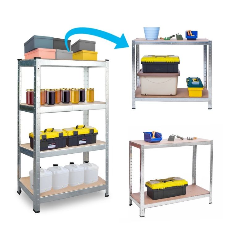 Humberg, regał metalowy, magazynowy, 2w1, 180-90-40 cm