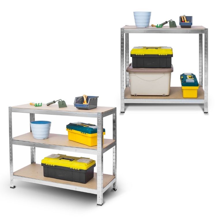 Humberg, regał metalowy, magazynowy, 2w1, 205-120-45 cm, 1000 kg