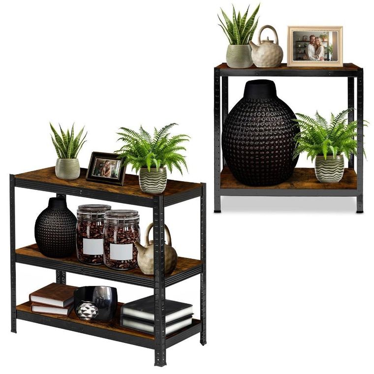 Humberg, regał metalowy magazynowy, czarny, 180-90-40 cm