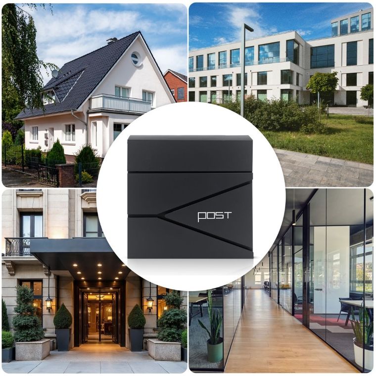 Humberg, skrzynka na listy, antracyt, 37-37-10,5 cm, HM-862