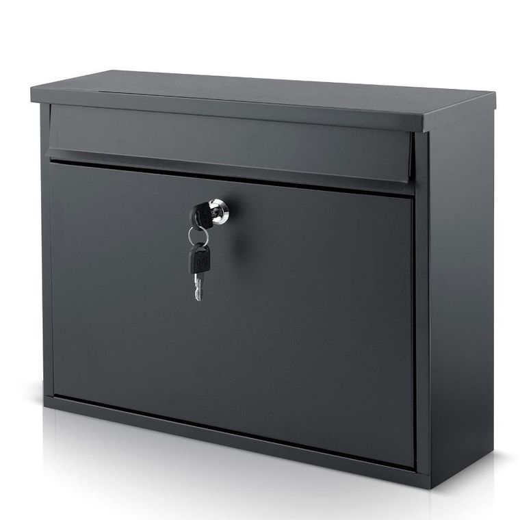 Humberg, skrzynka na listy, czarna, 37,5-30,5-12 cm, HM-860