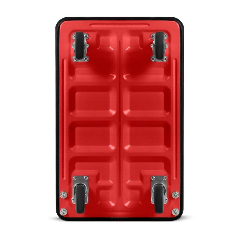 Humberg, wózek transportowy platformowy, czarno-czerwony