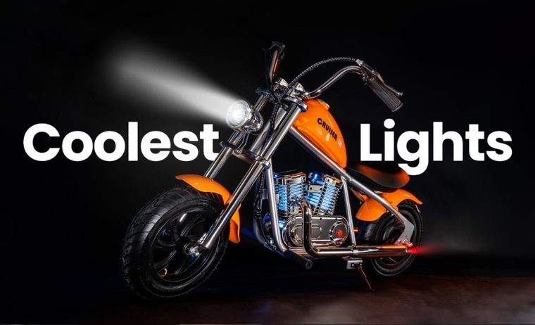 Hyper Gogo, Cruiser 12 Plus, Motocykl, pojazd na akumulator, z dostępem do aplikacji, czarny
