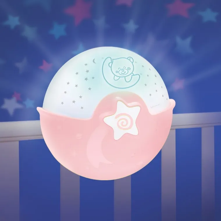 Infantino, projektor 2w1, różowy