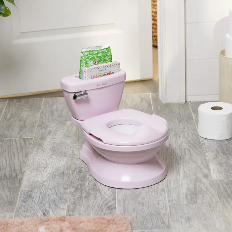 InGenuity, My Size Potty PRO, toaleta dziecięca z dźwiękiem 2w1, nocnik, różowa