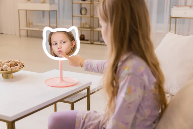 InnoGIO, GIO perfect, Pink Cat, lusterko kosmetyczne z podświetleniem, Kotek