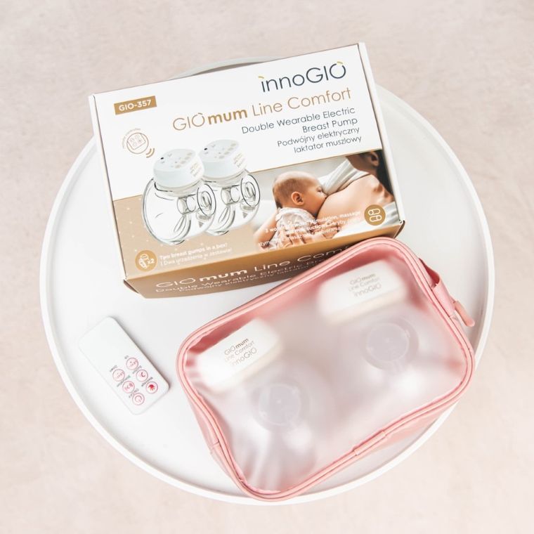 InnoGIO, GIOmumLine Comfort, laktator elektryczny, muszlowy, podwójny