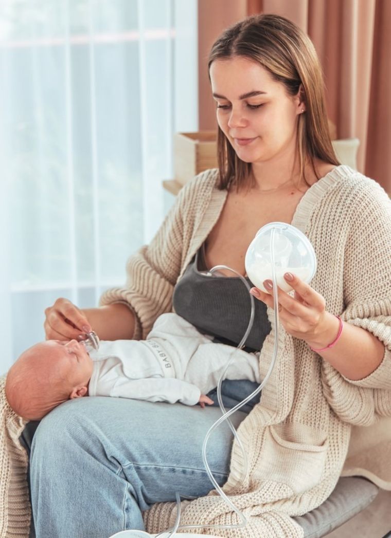 InnoGIO, GIOmumLine Soft, laktator elektryczny z aspiratorem, muszlowy, podwójny