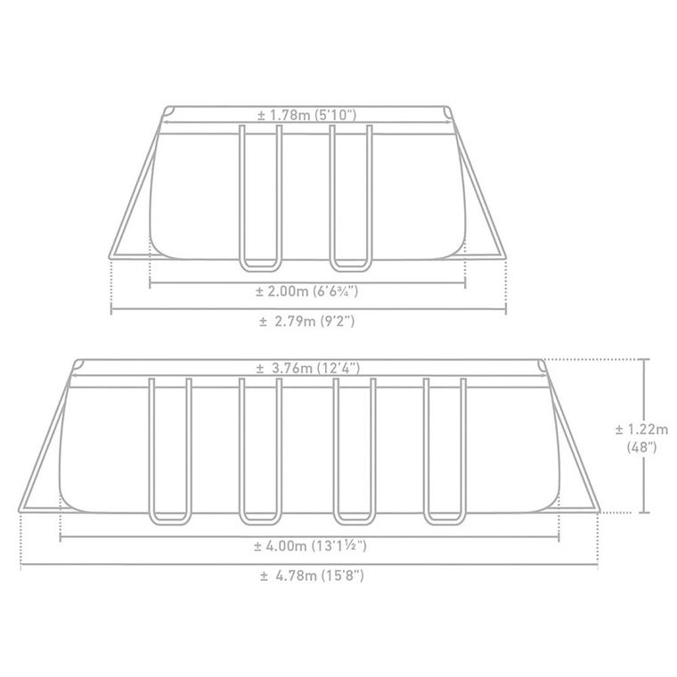 Intex, basen stelażowy, 400-200-122 cm, zestaw 18w1