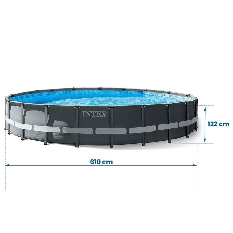 Intex, basen stelażowy z pompą filtrującą i akcesoriami, okrągły, 122-610 cm, zestaw 10w1