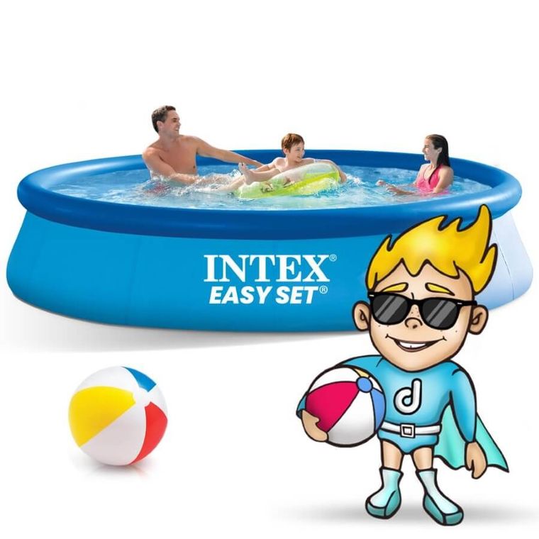 Intex, Easy Set, basen rozporowy z pompą filtrującą 220-240V, 396-84 cm