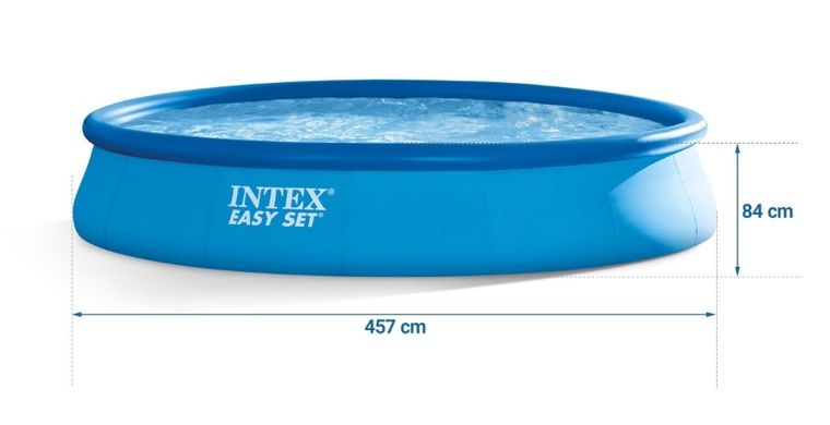 Intex, Easy Set, basen, śr. 4,57 m, pompa filtrująca 220-240V, zestaw