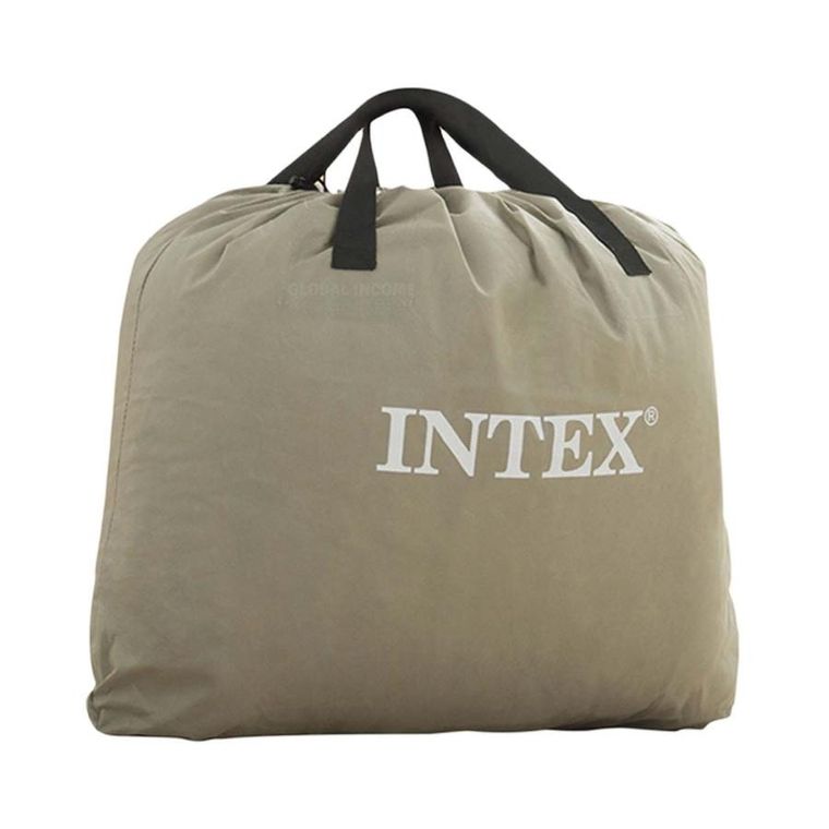 Intex, materac dmuchany, z wbudowaną pompką elektryczną, 203-152-46 cm