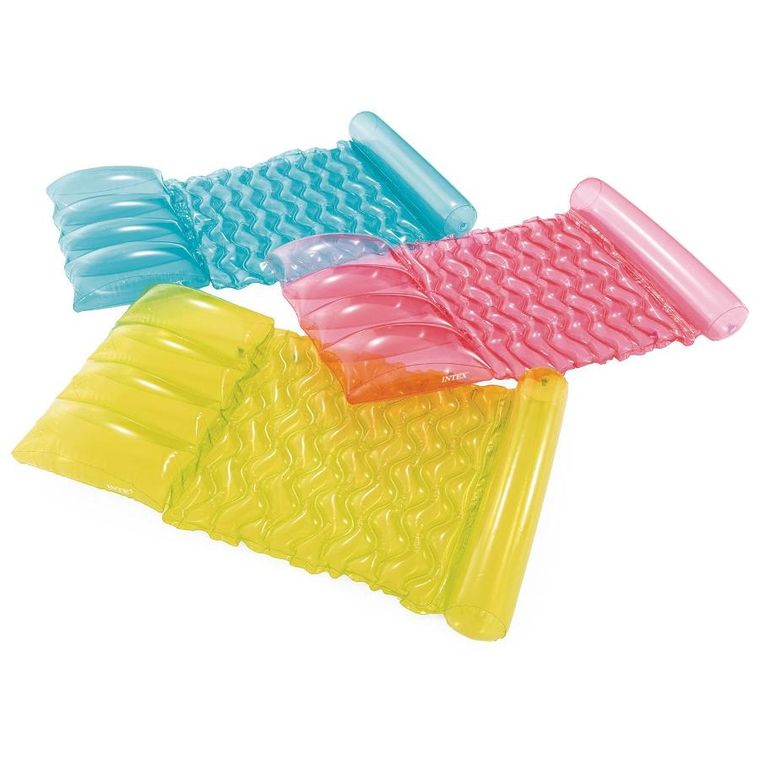 Intex, materac do pływania, limonkowy