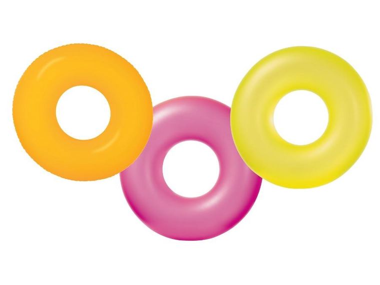 Intex, Neon, koło do pływania, zielone, 91 cm