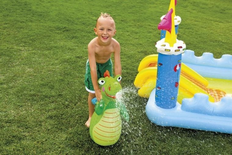 Intex, Zamek Fantasy, plac zabaw, 185-152-107 cm