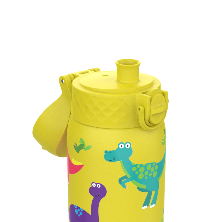 ION8, Dinozaury, bidon termiczny z ustnikiem, próżniowy, żółty, 320 ml