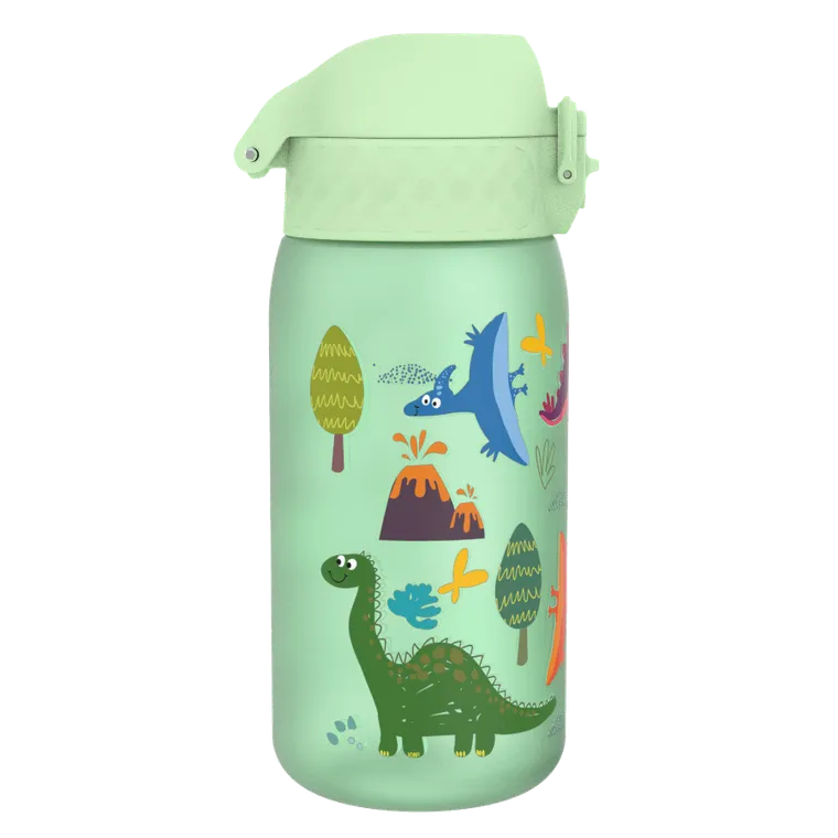 Ion8, Dinozaury, bidon z ustnikiem, zielony, 350 ml