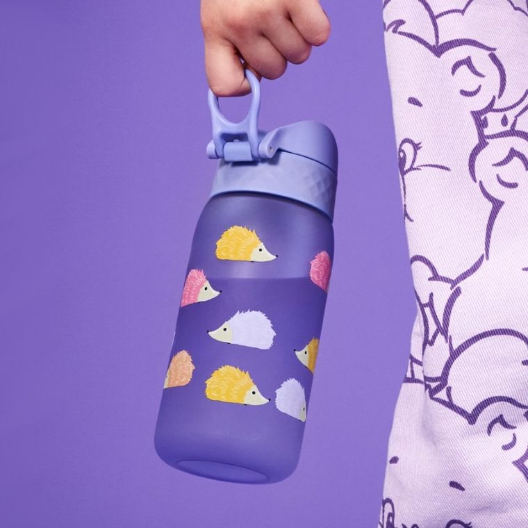 Ion8, Jeżyki, bidon z ustnikiem, fioletowy, 350 ml