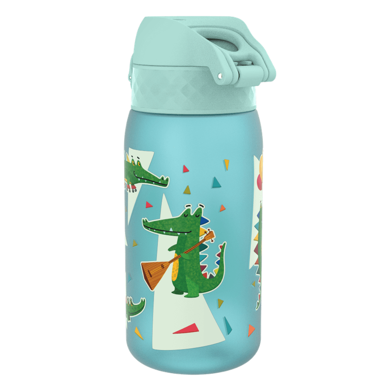 Ion8, Krokodyle, bidon z ustnikiem, niebieski, 350 ml