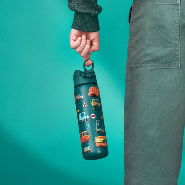 ION8, Samochody, bidon stalowy z ustnikiem, morski, 600 ml