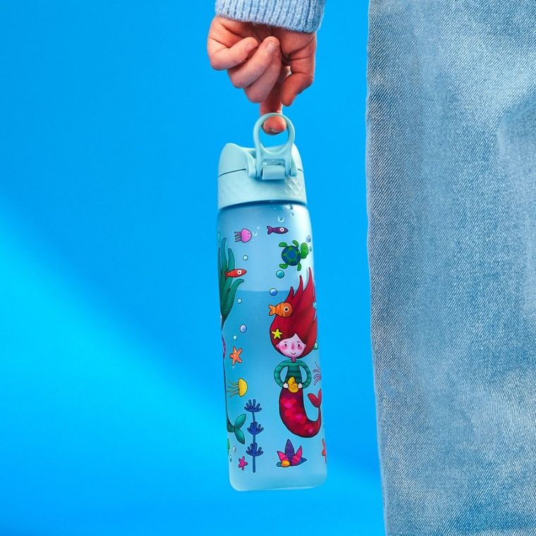 ION8, Syrenki, bidon z ustnikiem, niebieski, 500 ml