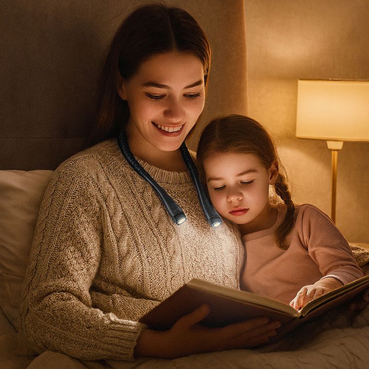 Izoxis, lampka LED do czytania na szyję