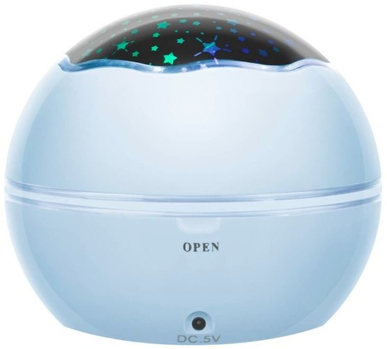 Izoxis, lampka nocna z projektorem, niebieska